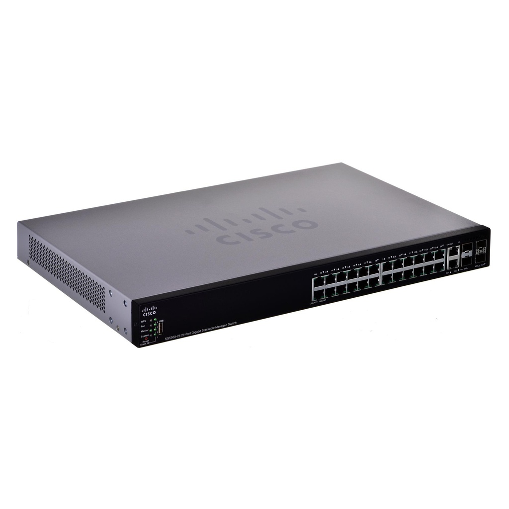 Cisco SG550X-24-K9 Managed L3 Gigabit Ethernet (10/100/1000) Black 1U