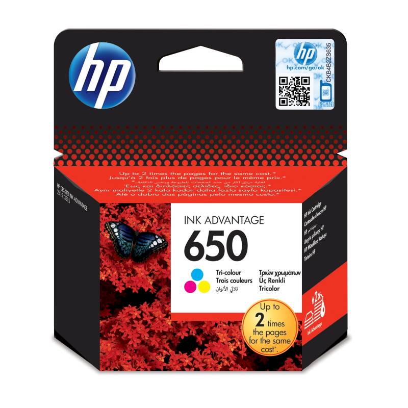 HP 650 TRI-COLOR Μελάνι Εκτυπωτή