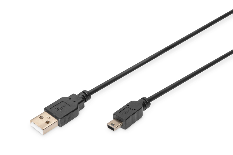 ASSMANN Electronic AK-300130-018-S USB cable 1.8 m USB 2.0 USB A Mini-USB B Black