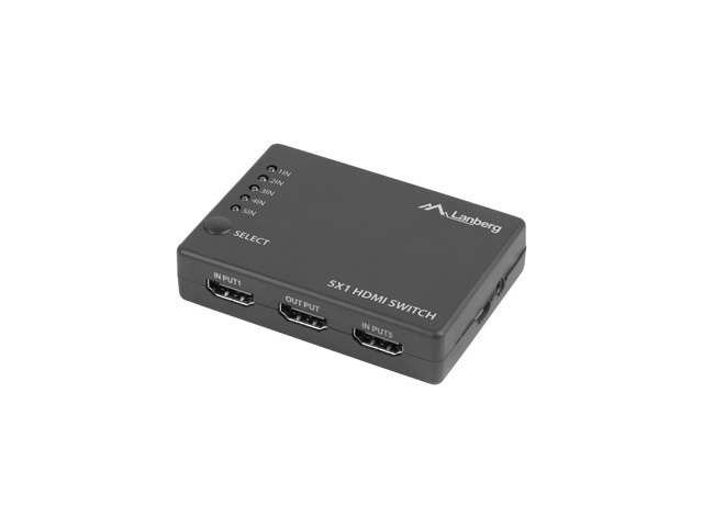 LANBERG SWITCH VIDEO 5X HDMI + PORT MICRO USB