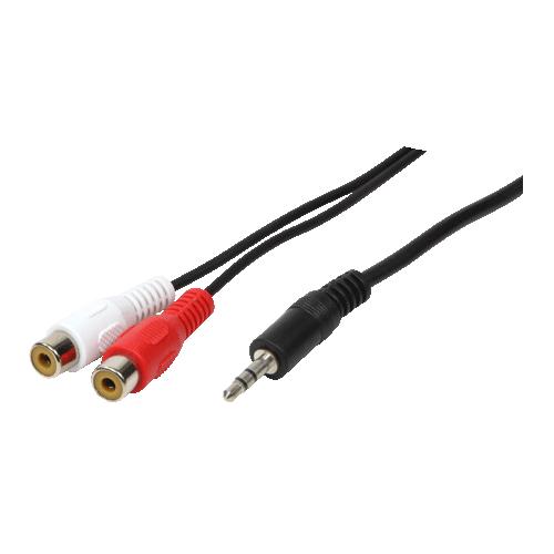 Cable Audio 3.5mm/M - 2 x RCA/F 1.5m Logilink CA1044