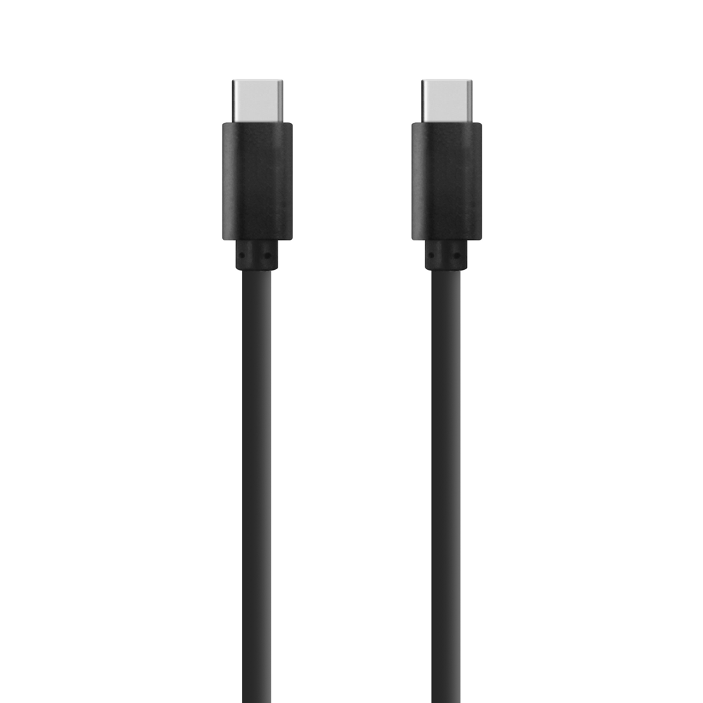 Data cable, DeTech, USB Type-C - USB Type-C 3.0, 1.0m, Black - 14964