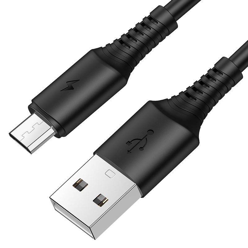 Καλώδιο σύνδεσης Borofone BX47 Coolway USB σε Micro-USB 2.4A 1μ Μαύρο