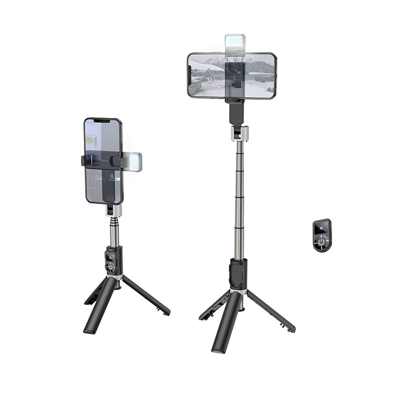 Βάση Στήριξης και Selfie Stick Hoco K16 για Συσκευές 4.7&quot;-6.5&quot; 55mAh, Μήκος 800mm, Μαύρο