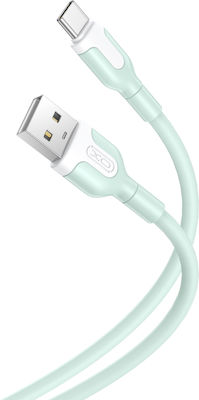XO NB212 2.1A USB Καλώδιο USB-C male - USB-A male Πράσινο