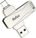 Netac U782C 128GB USB 3.0 Stick με σύνδεση USB-A &amp; USB-C Ασημί  Netac U782C 128GB USB 3.0 Stick με σύνδεση USB-A &amp; USB-C Ασημί