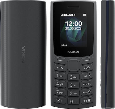 Nokia 105 (2023) Dual SIM Κινητό με Κουμπιά (Ελληνικό Μενού) Charcoal