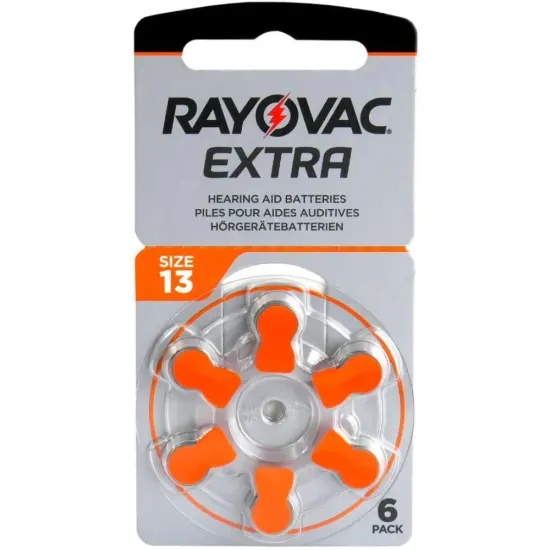 Rayovac Extra Advanced Μπαταρίες Ακουστικών Βαρηκοΐας 13  1.45V Τεμ. 6