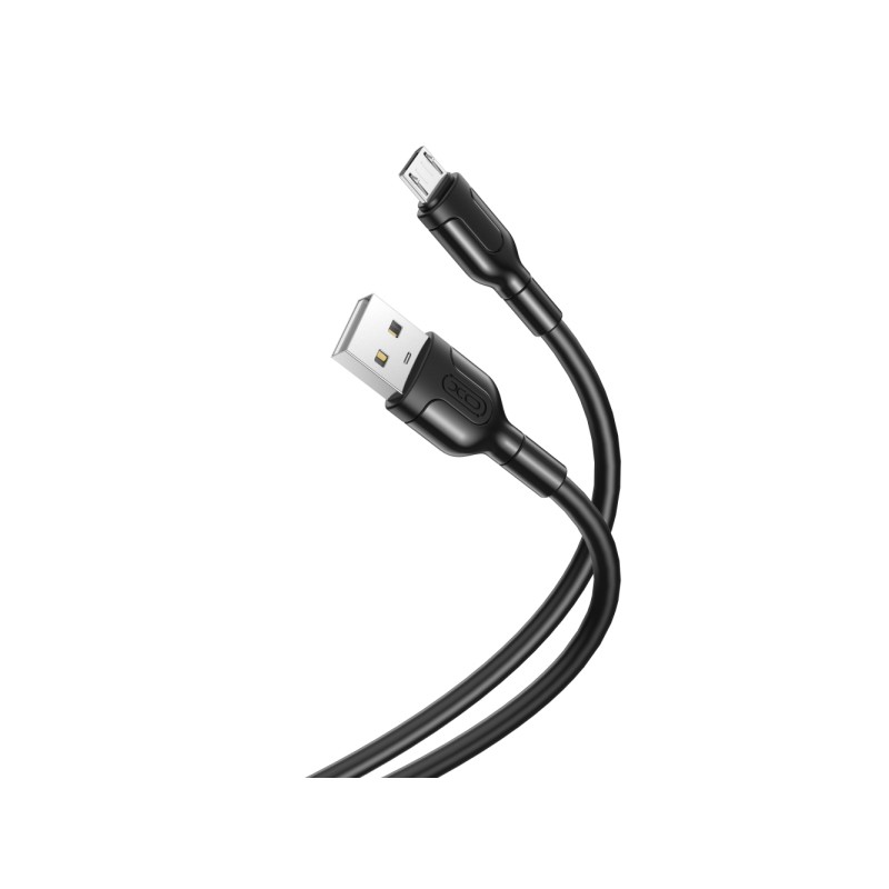 XO NB212 Regular USB 2.0 to micro USB Cable Μαύρο 1m