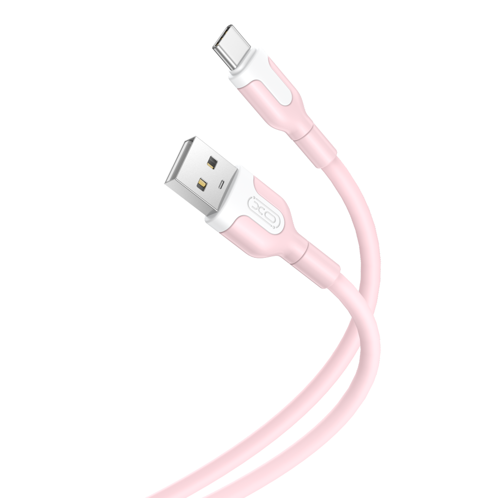 XO NB212 2.1A USB Καλώδιο Για Type-C 1m Ρόζ