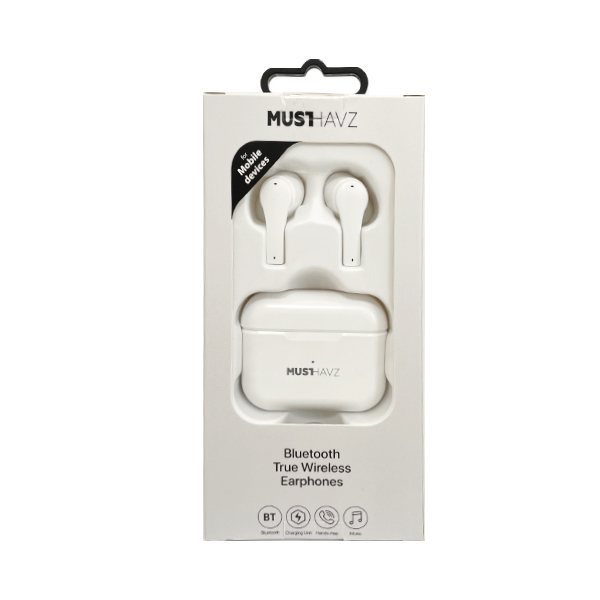 Bluetooth Earphone Musthavz True Wireless Άσπρο V.2