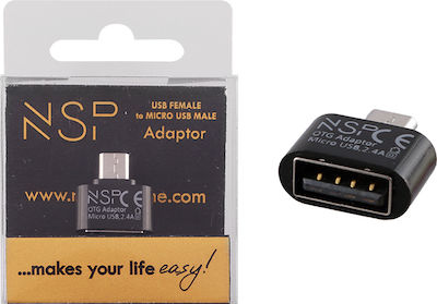 NSP Μετατροπέας micro USB male σε USB-A female