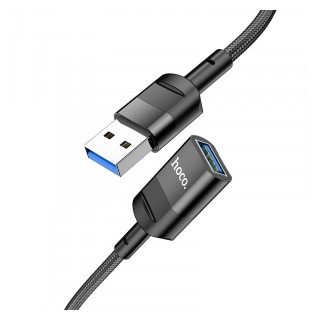 Καλώδιο Προέκτασης Hoco U107 USB Αρσενικό σε USB 3.0 Θηλυκό 3A 5Gbps OTG 1.2m Μαύρο