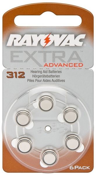 Rayovac Extra Advanced Βαρηκοΐας 312 (6τμχ)