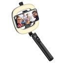Βάση Στήριξης και Selfie Stick Hoco LV03 Plus 360ᵒ για Συσκευές 4.7&quot;-6.7&quot; με LED Φωτισμό και Τηλεχειριστήριο Μαύρη