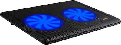 Powertech Cooling Pad για Laptop έως 15.6&quot; με 2 Ανεμιστήρες και Φωτισμό (PT-738)