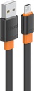 Celebrat Flat USB 2.0 to micro USB Cable Μαύρο 1m 
