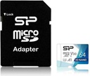 Silicon Power Superior Pro microSDXC 64GB Class 10 U3 V30 A1 UHS-III με αντάπτορα