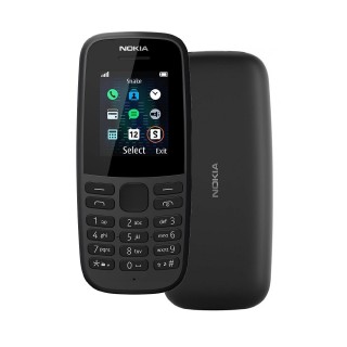 Nokia 105 (2019) 4th Edition Dual Sim 1.77&quot; Μαύρο Non EU με Ελληνικό Μενού