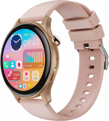 XO J6 Smartwatch με Παλμογράφο (Ροζ)