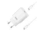 XO L126 Fast Charger With Lightning Cable USB-C PD20W Λευκός