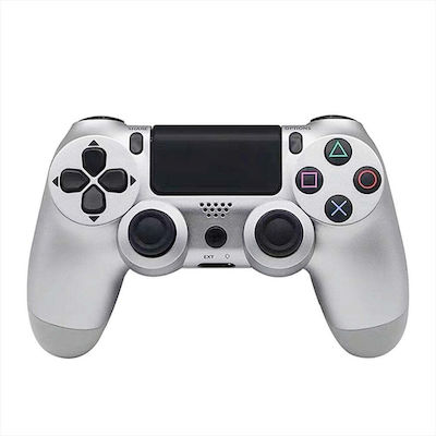Doubleshock Ασύρματο Gamepad για PS4 Ασημί/Μαύρο