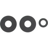 Τζαμάκι Κάμερας / Back Camera Lens για Xiaomi Redmi 12 Black (SET 3pcs)