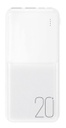 XO PR252 Lighted Mobile Power 20000mAh Λευκό