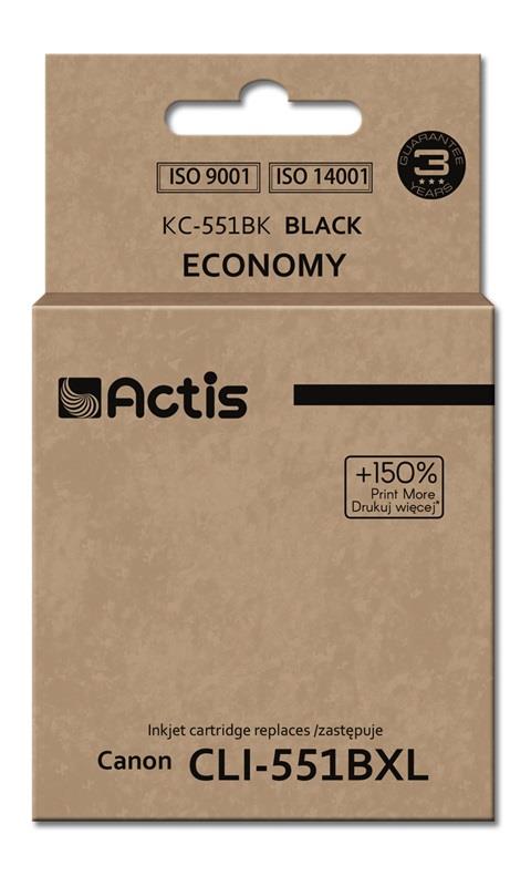 Actis KC-551Bk ink cartridge for Canon CLI-551Bk (with chip)
