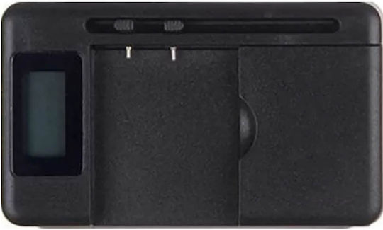 USB Φορτιστής Μπαταριών Li-ion κινητών QC64 με οθόνη USB μαύρος