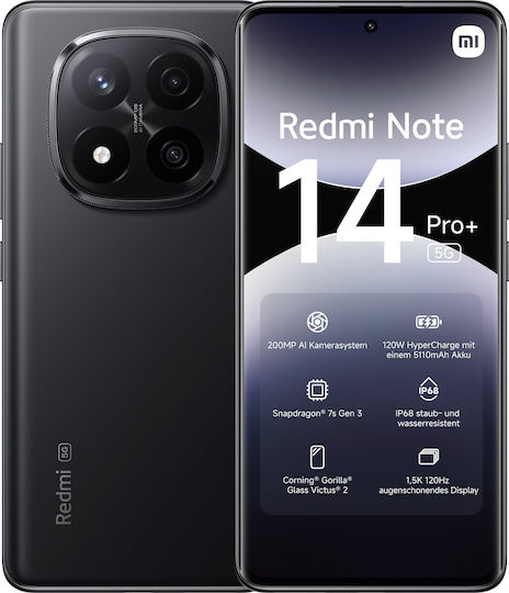 Xiaomi Redmi Note 14 Pro+ 5G NFC 8GB/256GB Midnight Black