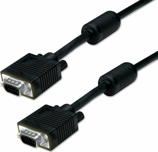 Powertech Cable VGA male - VGA male Μαύρο 1.5m CAB-G003
