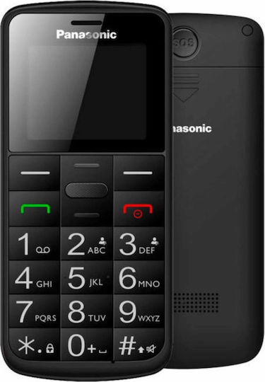 Panasonic KX-TU110 Dual SIM Κινητό με Μεγάλα Κουμπιά Μαύρο