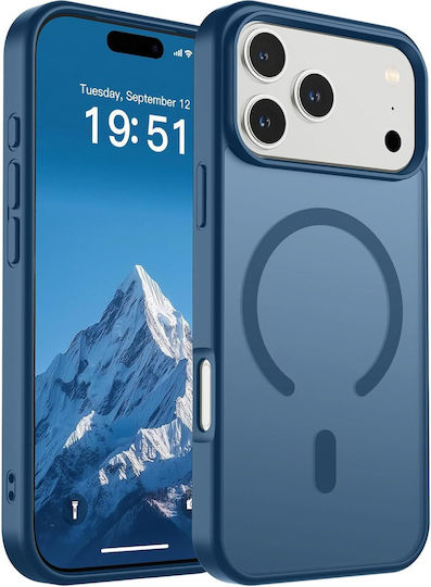Θήκη Back Cover Electro Magsafe Ημιδιαφανή Για Apple κλειστή κάμερα iPhone 17 Pro Max 5G 6,9" Σκούρο - Μπλε