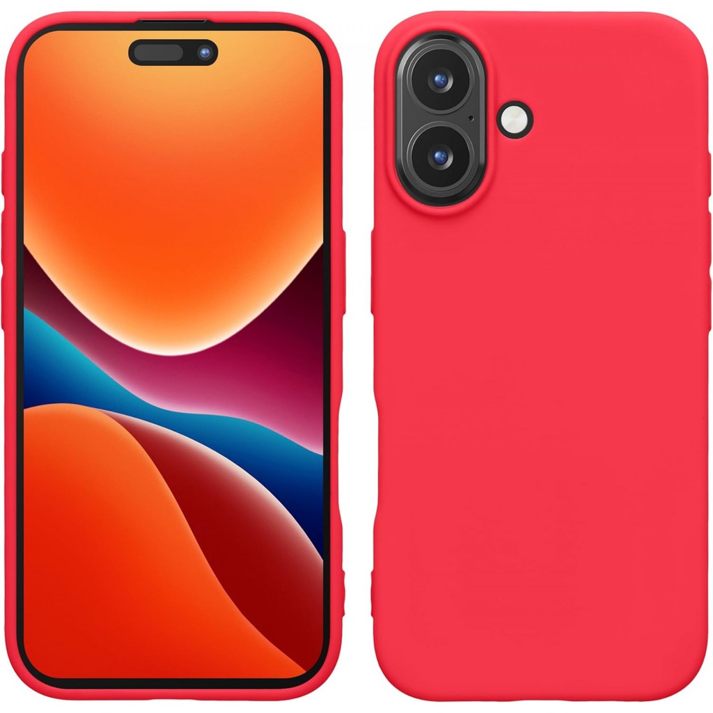 Θήκη Σιλικόνης Matt 1,5 mm Για Apple iPhone 16 Plus Κόκκινο