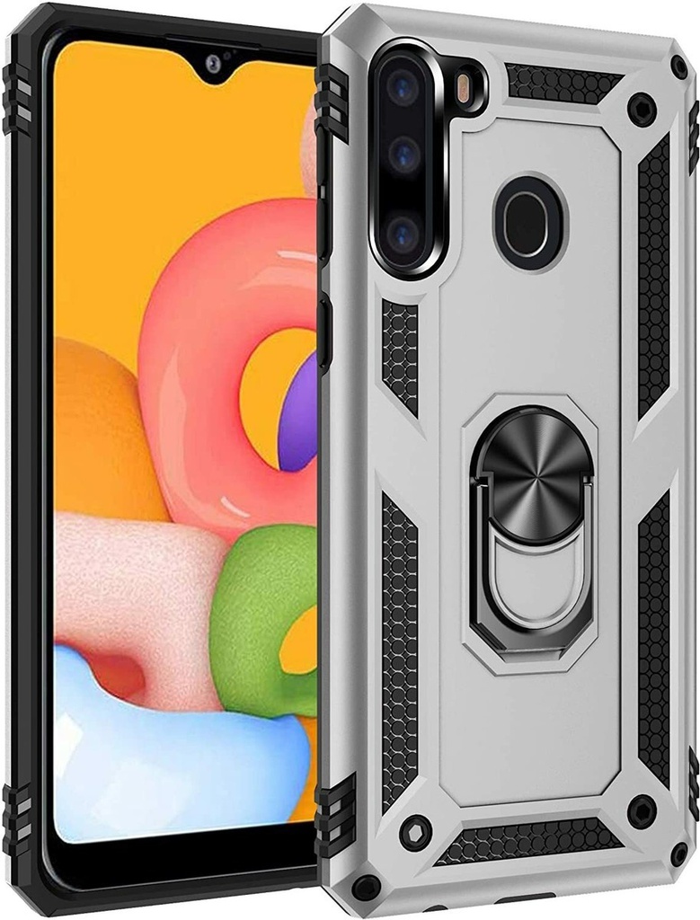 Θήκη Hybrid Shockproof Armor Case 360 Degree Metal Rotating Ring Car Mount Holder για Samsung Galaxy A20