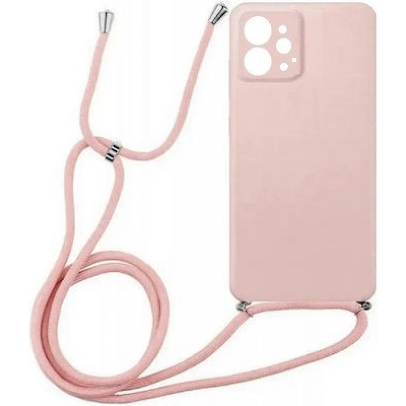 Θήκη Σιλικόνης για Apple iPhone 11 με Λουρί Ροζ