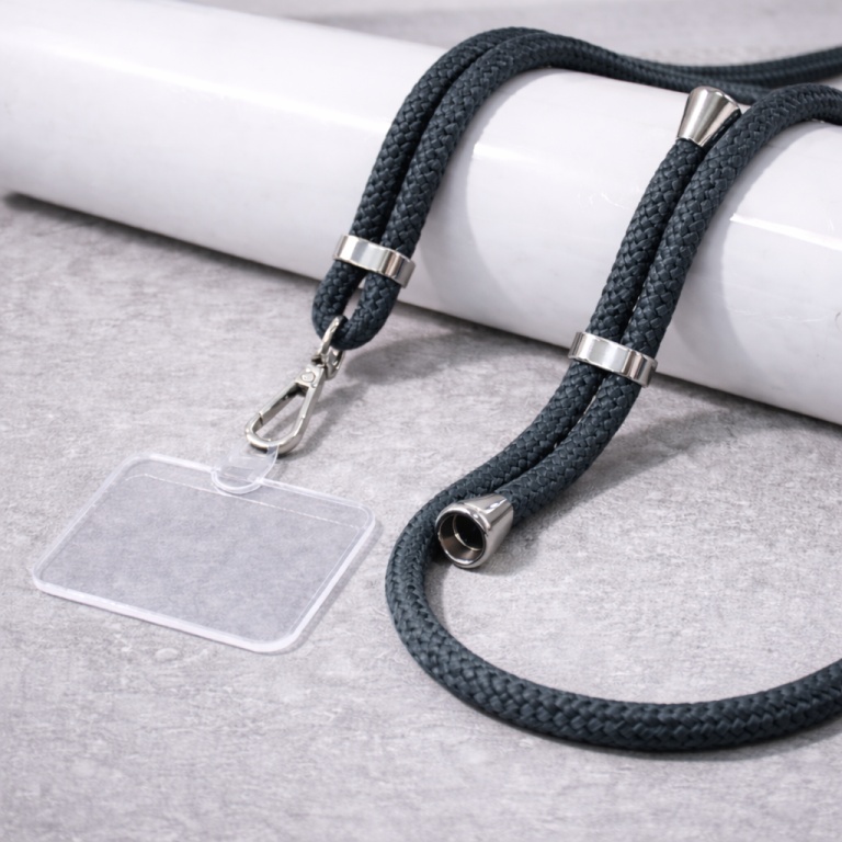 Πετρόλ Ρυθμιζόμενο λουράκι τηλεφώνου 120cm, κρεμαστό λουράκι για κινητό τηλέφωνο με ασημί τελειώματα