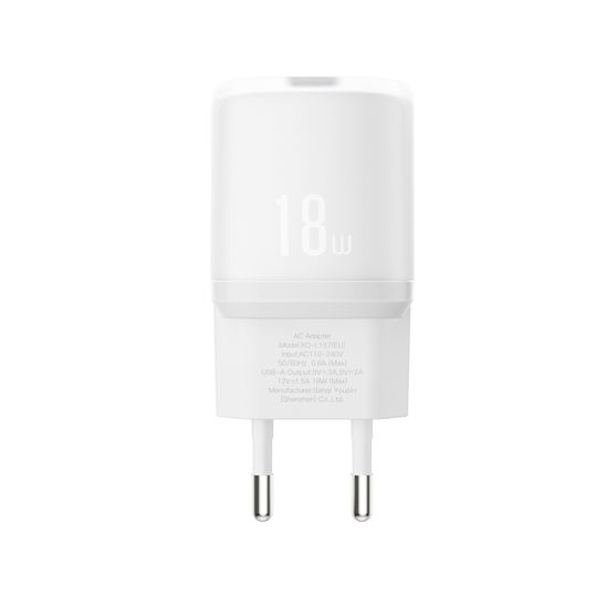 XO Φορτιστής Χωρίς Καλώδιο με Θύρα USB-A 18W Quick Charge 3.0 Λευκός (L157)