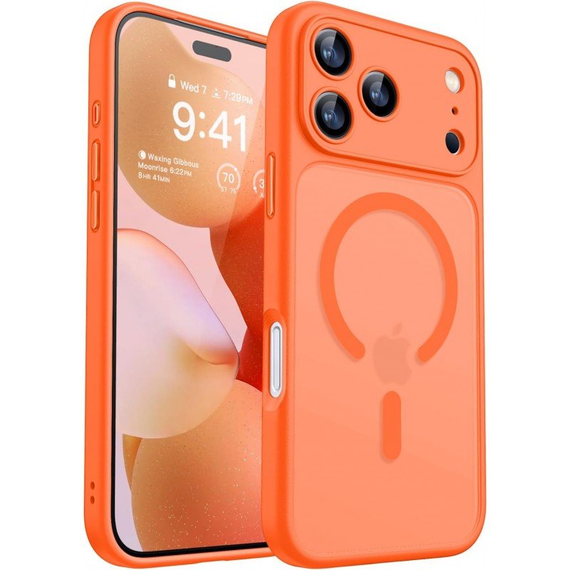 Θήκη Back Cover Electro Magsafe Ημιδιαφανή Apple iPhone 17 5G 6,3" Πορτοκαλί (Κλειστή Κάμερα)