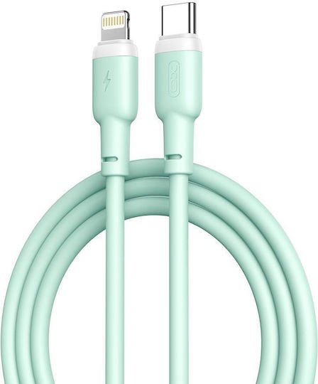 XO NB-208A USB Cable USB-C male - Lightning Πράσινο 1m 20W