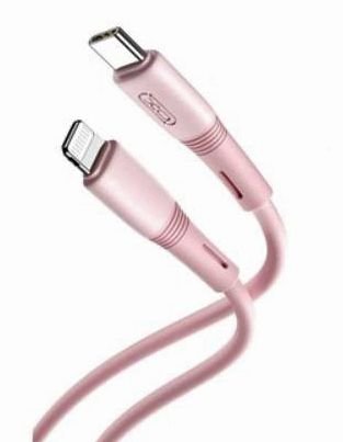 XO NB-Q226A USB-C to Lightning Cable 27W Ροζ 1m