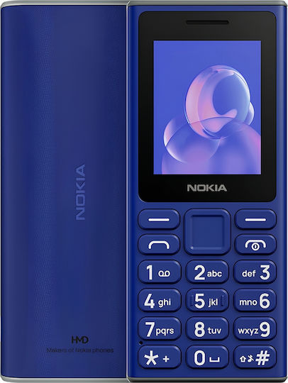 Nokia 105 (2024) Dual SIM Κινητό με Κουμπιά (Ελληνικό Μενού) Μπλε