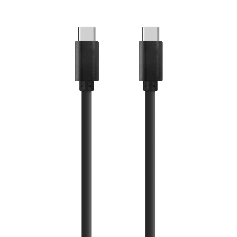 Data cable, DeTech, USB Type-C - USB Type-C 2.0, 1.0m, Black