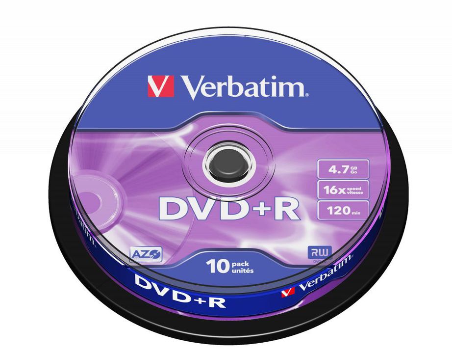 Verbatim DVD+R Matt Silver 4.7 GB 10 pcs