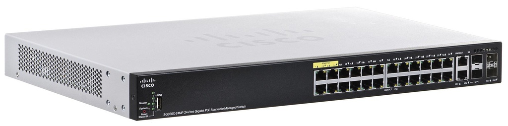 Cisco SG350X-24MP Managed L3 Gigabit Ethernet (10/100/1000) Black 1U Power over Ethernet (PoE)
