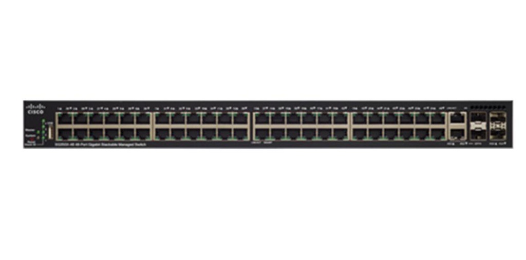 Cisco SG350X-48MP Managed L3 Gigabit Ethernet (10/100/1000) Black 1U Power over Ethernet (PoE)