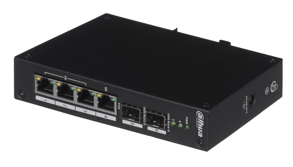 Dahua Europe PFS3206-4P-96 network switch Managed L2 Fast Ethernet (10/100) Black Power over Ethernet (PoE)