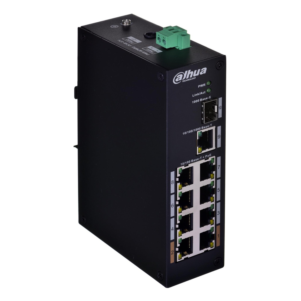 Dahua Europe PFS3110-8ET-96 network switch Unmanaged Fast Ethernet (10/100) Black Power over Ethernet (PoE)