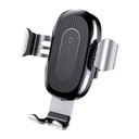 Baseus car gravity holder for ventilation grille with Qi induction charger (silver)